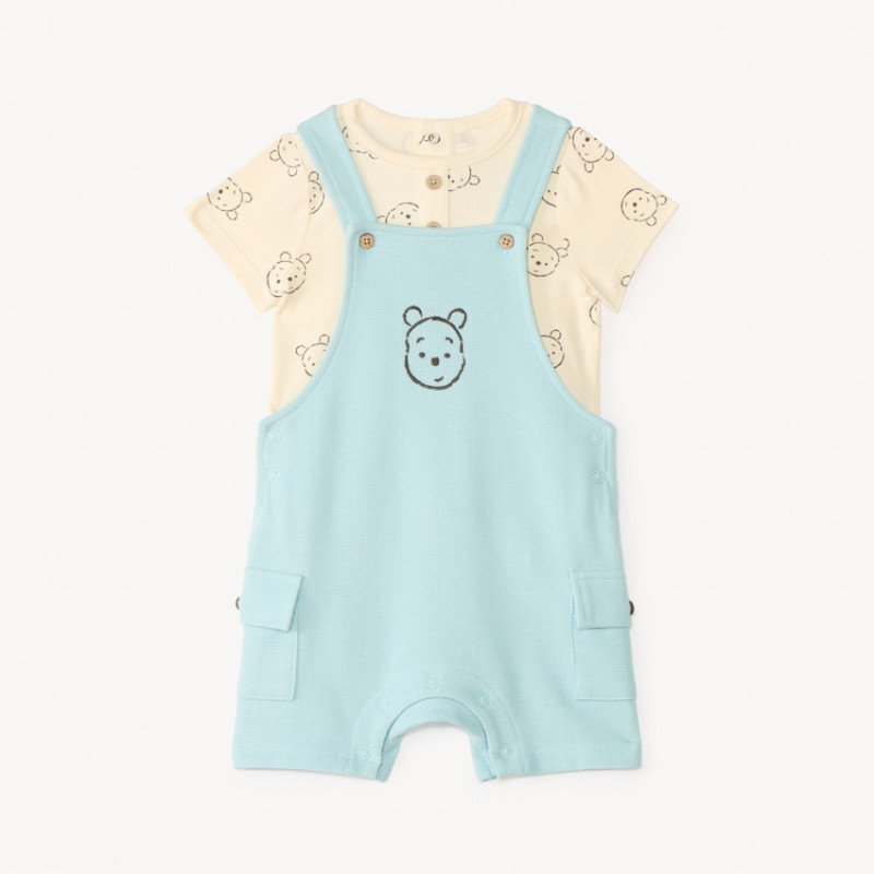 Ensemble 2 pièces salopette + t-shirt Winnie l’Ourson Disney