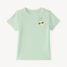 T-shirt manches courtes en maille fantaisie avec poche ludiq