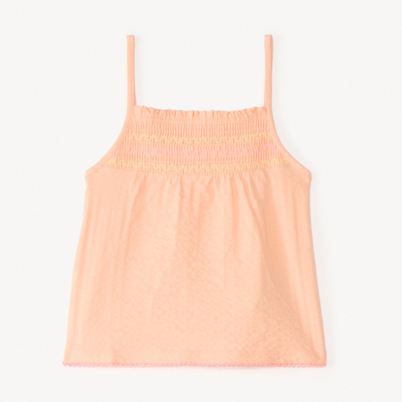 Débardeur en maille avec élastique smocké fille