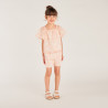 Ensemble 2 pièces t-shirt + short en broderie fleurie bicolo