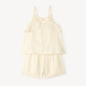 Ensemble 2 pièces en toile tunique + short à rayures fille