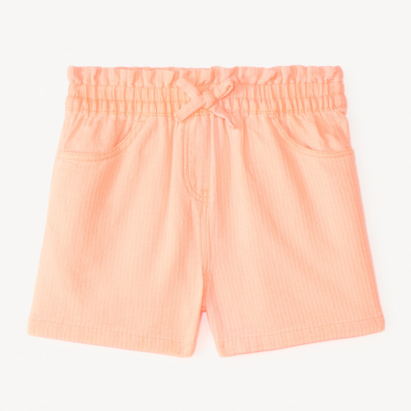 Short en toile coloris uni fille