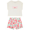 Ensemble 2 pièces à motifs floraux fille