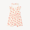 Combinaison courte imprimée cerises + bandeau nœud pour bébé