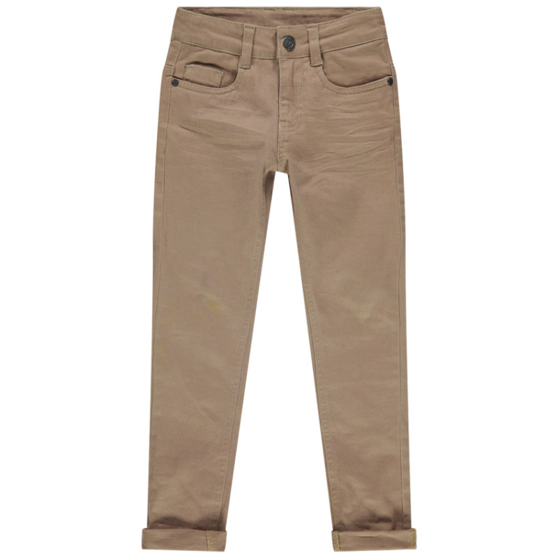 Pantalon slim en twill effet crinkle garçon