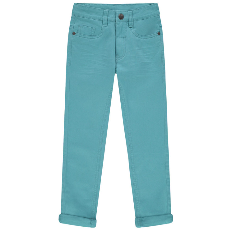 Pantalon slim en twill effet crinkle garçon