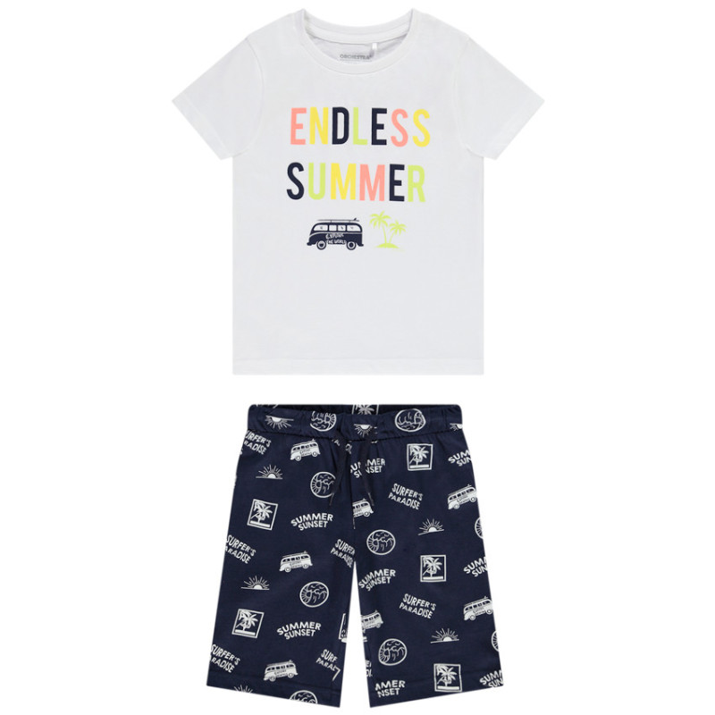 Pyjama 2 pièces en jersey imprimé fantaisie garçon
