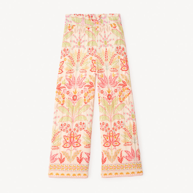 Pantalon fluide imprimé fantaisie fille