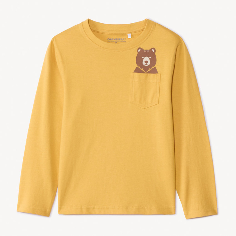 T-shirt manches longues à print ludique animal garçon