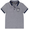 Polo manches courtes patch blason garçon