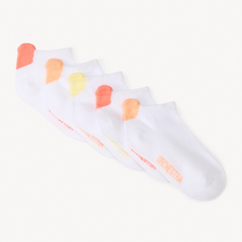 Lot de 5 paires de chaussettes à languettes cœur pour bébé f