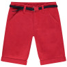 Bermuda en coton uni avec ceinture ajustable