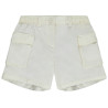 Short en toile à poches et taille élastiquée fille