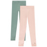 Lot de 2 leggings en jersey uni fille