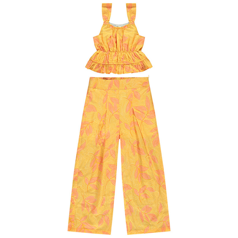Ensemble 2 pièces total look imprimé végétal fille