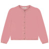 Gilet en tricot uni et lurex fille