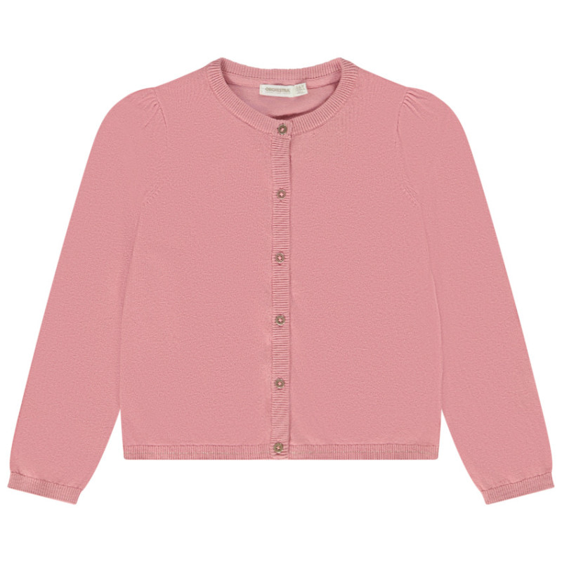 Gilet en tricot uni et lurex fille