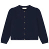 Gilet en tricot uni et lurex fille
