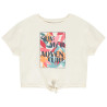 Crop top effet noué à print pailleté fille