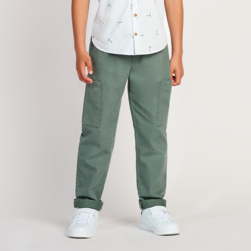 Pantalon effet côtelé à poches garçon