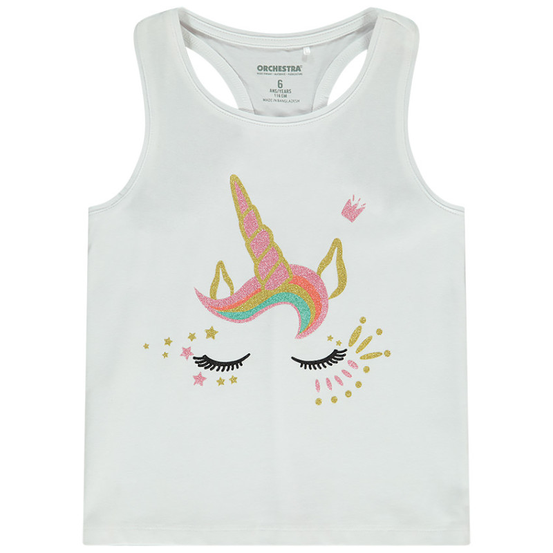 Débardeur en jersey avec print fantaisie fille
