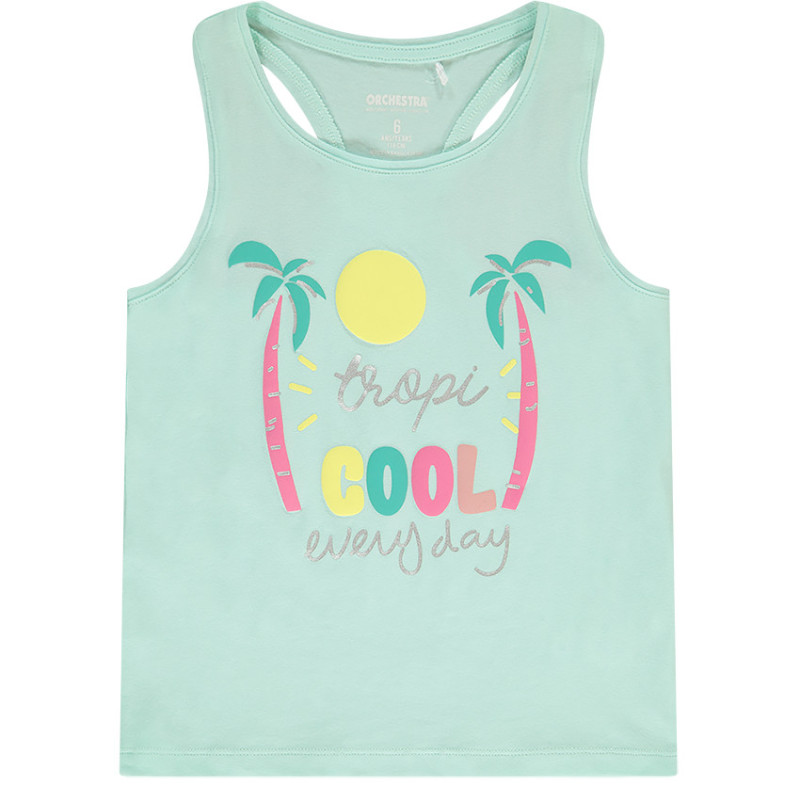 Débardeur en jersey avec print fantaisie fille