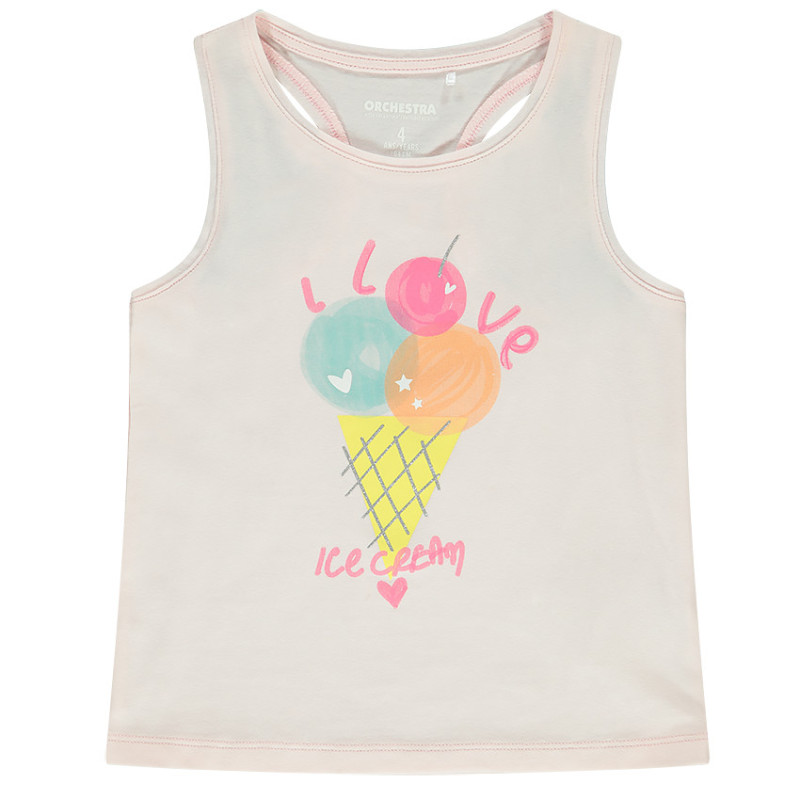 Débardeur en jersey avec print fantaisie fille