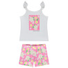 Pyjama 2 pièces en jersey imprimé fleuri fille