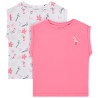 Lot de 2 t-shirts manches courtes forme boîte fille