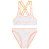 Maillot de bain 2 pièces en jersey imprimé coeurs fille