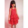 Robe volantée en maille imprimé fleurs fille