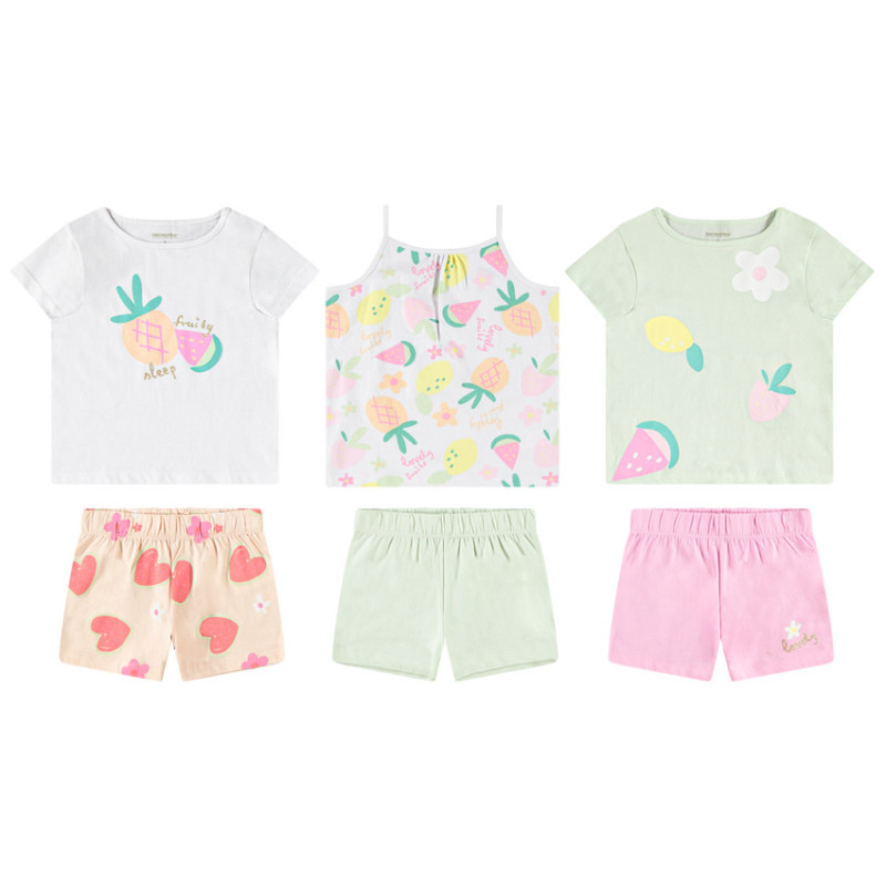 Lot de 3 pyjamas courts 2 pièces fantaisie fille