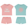 Lot de 2 pyjamas courts 2 pièces en jersey fille