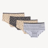 Lot de 4 shorties fantaisie fille
