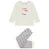 Set pyjama 2 pièces avec baleine et rayures pour bébé avec f