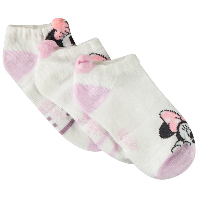 Lot de 3 paires de chaussettes courtes Minnie Disney fille