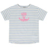 T-shirt manches courtes rayé et printé fille
