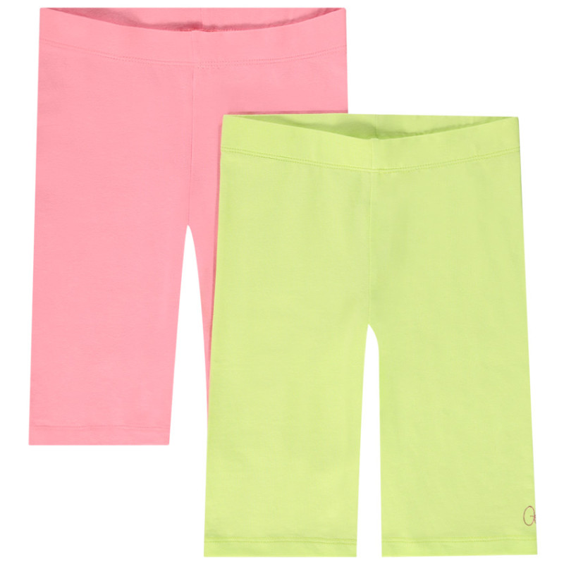 Lot de 2 caleçons cyclistes unis en jersey fille