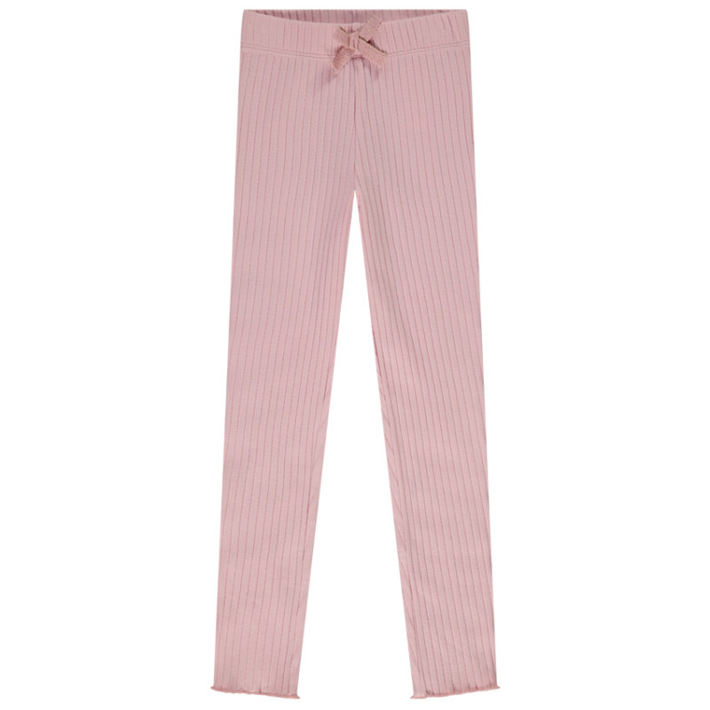 Legging côtelé à nœud fille