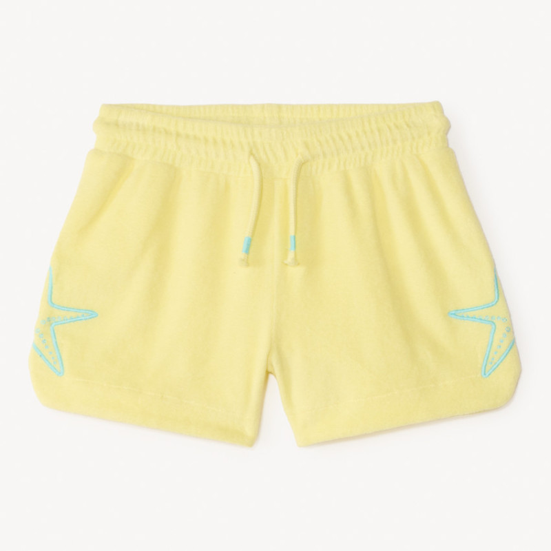 Short en éponge broderie étoile de mer fille
