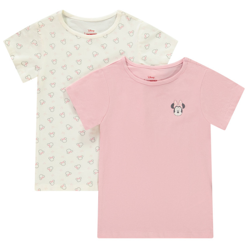 Lot de 2 maillots de corps manches courtes Minnie Disney fil