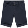 Bermuda en coton uni avec ceinture ajustable