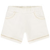Short uni en molleton avec détails ajourés fille