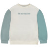 Sweat effet color block avec broderie fille