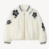 Bombers en toile effet froissé à fleurs fille