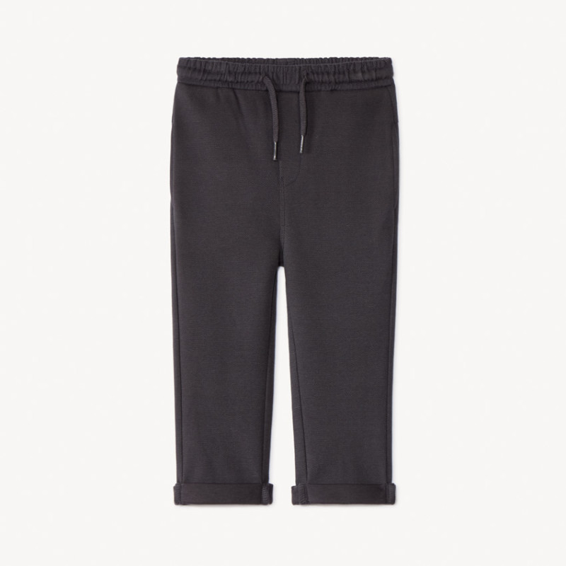 Pantalon de jogging uni en maille piquée pour bébé garçon
