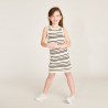 Robe sans manches en tricot fantaisie à rayures fille