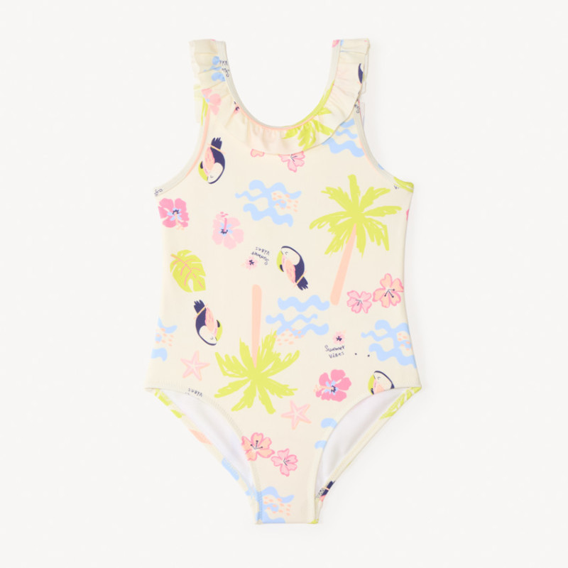 Maillot de bain 1 pièce imprimé fantaisie fille