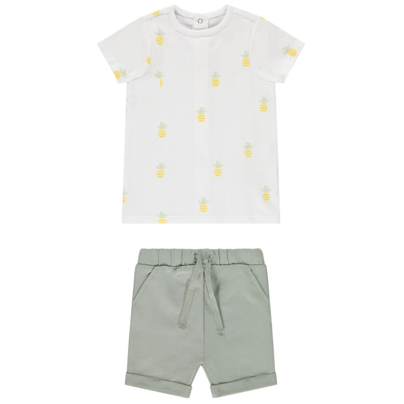 Ensemble 2 pièces avec t-shirt imprimé ananas pour bébé garç