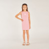 Robe débardeur en maille broderie fleurs fille
